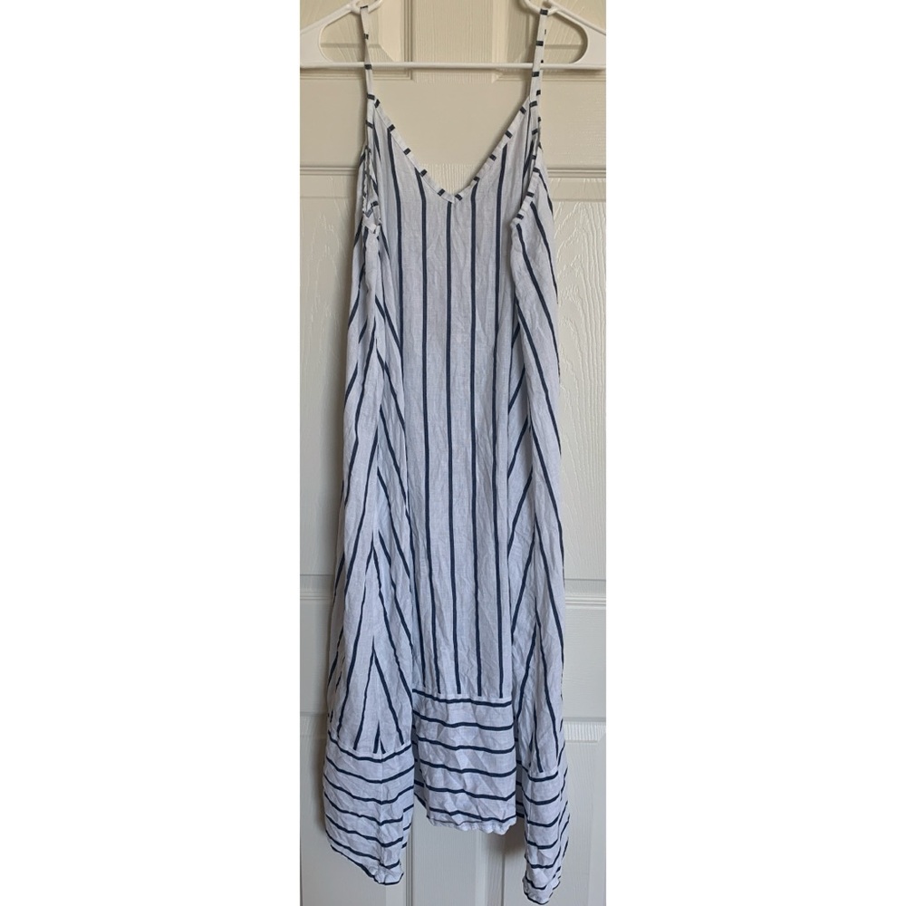 Terzo Millenio 100% Linen Striped Dress Women’s Size Small